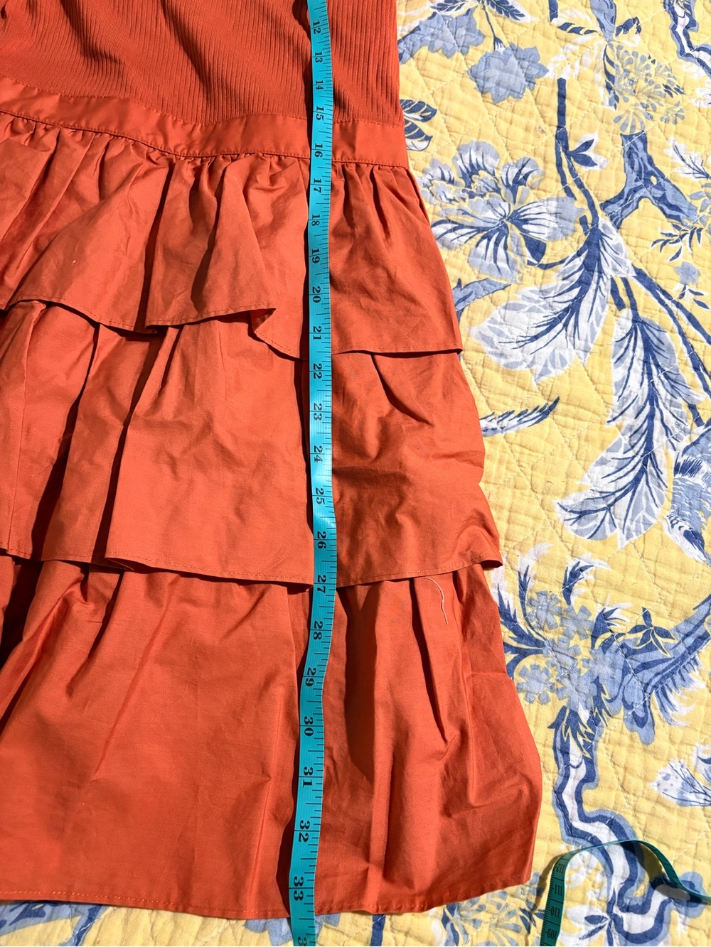 Ulla Johnson Orange Ruffled Tiered Dress for Kids - Picture 7 of 9